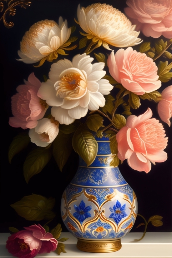 Ai Upscale Image, Vase, Jar, Vessel, Container, Flower