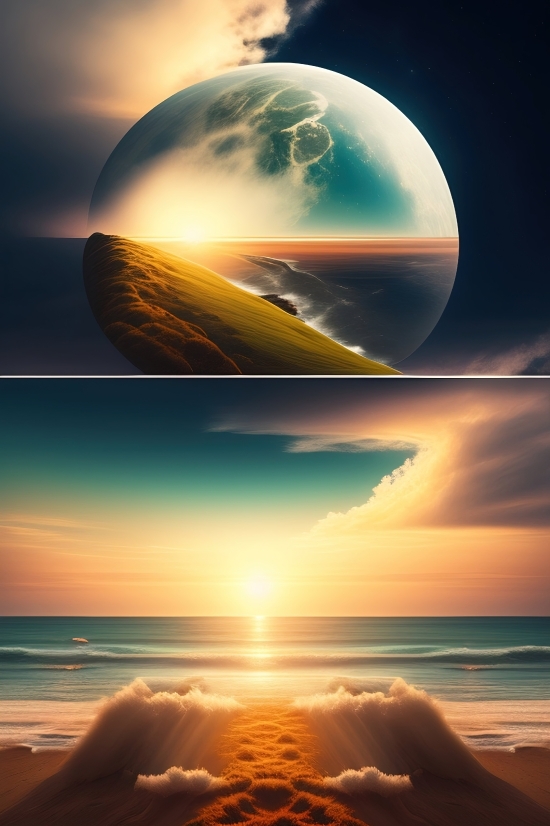 Ai Ux Design, Sun, Star, Sea, Celestial Body, Ocean