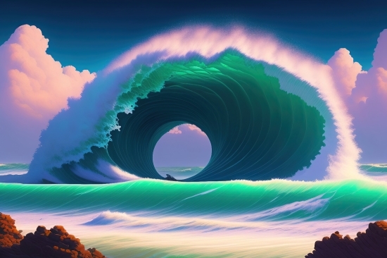 Ai Video Generator, Ai Art Generator, Sea, Sky, Sun, Light