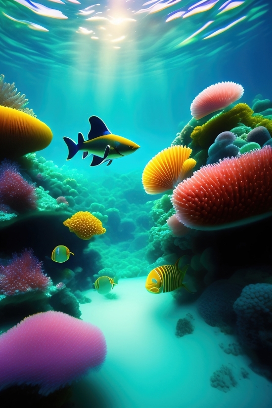 Ai Video Maker From Photo, Reef, Underwater, Sea, Coral, Anemone Fish