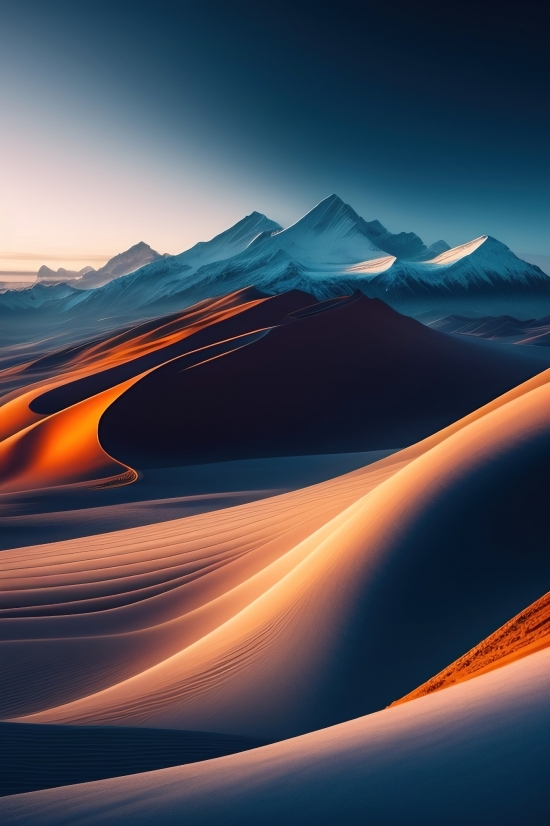 Ai Word Art, Landscape, Sky, Dune, Horizon, Desert