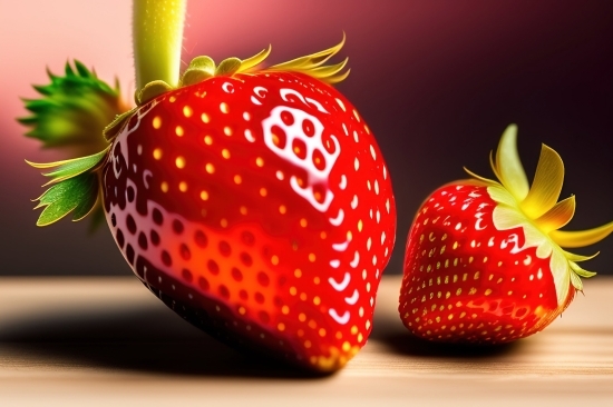 Al Generator Art, Strawberry, Berry, Fruit, Food, Edible Fruit