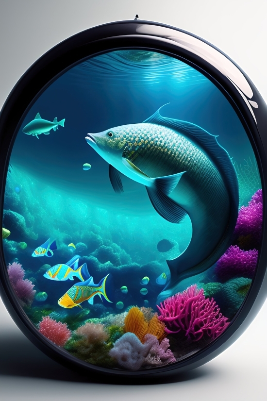 Aquarium, Digital, Planet, Space, World, Light