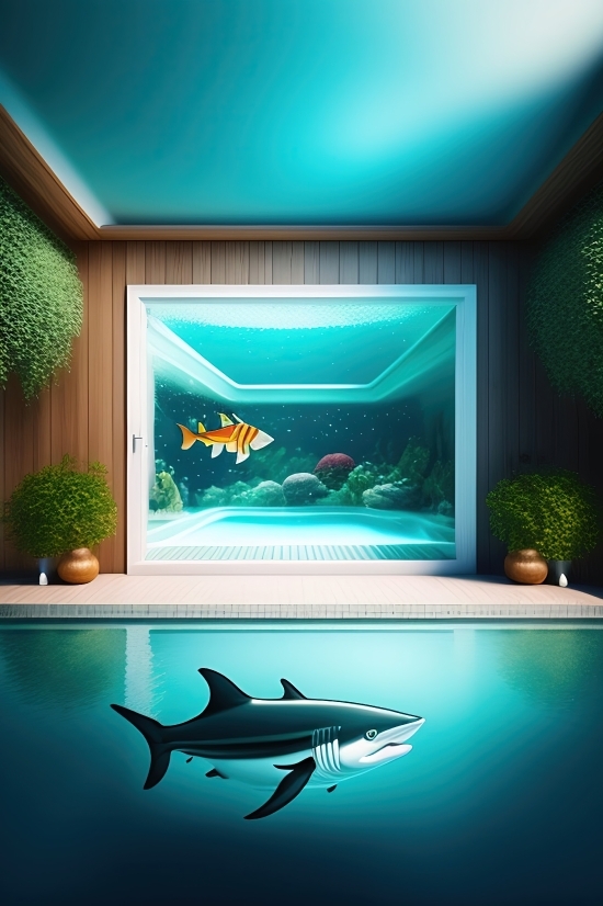 Aquarium, Room, Interior, Furniture, Home, Table