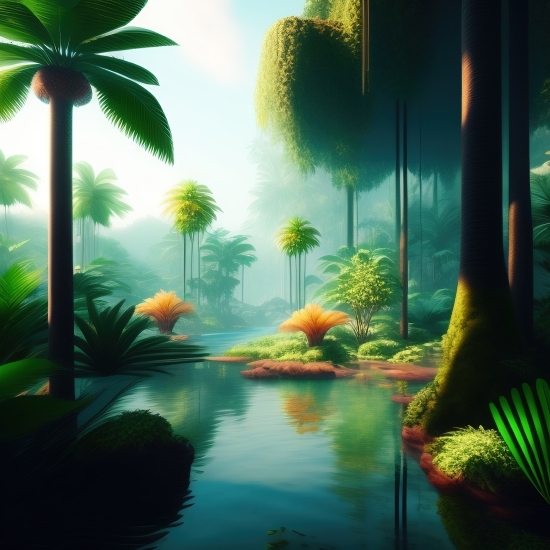 Aquatic, Palm, Beach, Tropical, Tree, Sea