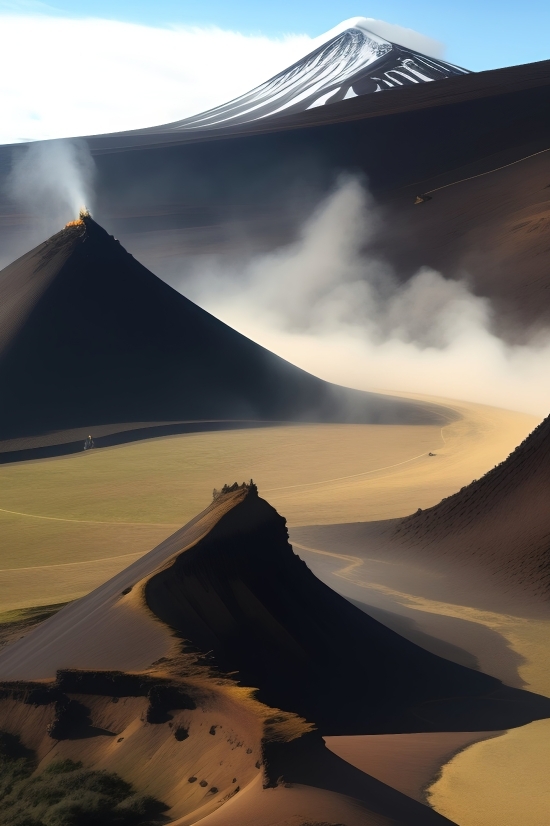 Art Generator Bot, Art Generator Bot, Canvas Tent, Dune, Landscape, Sunset