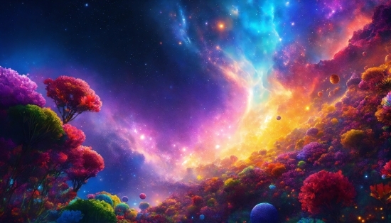 Atmosphere, World, Nebula, Sky, Purple, Natural Landscape