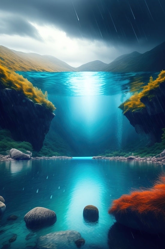 Audio To Video Ai, Free Ai Art, Lake, Sea, Water, Reflection