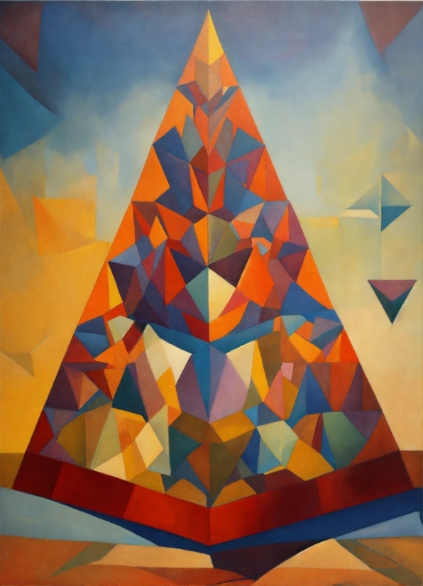 Azure, Triangle, Orange, Creative Arts, Art, Font