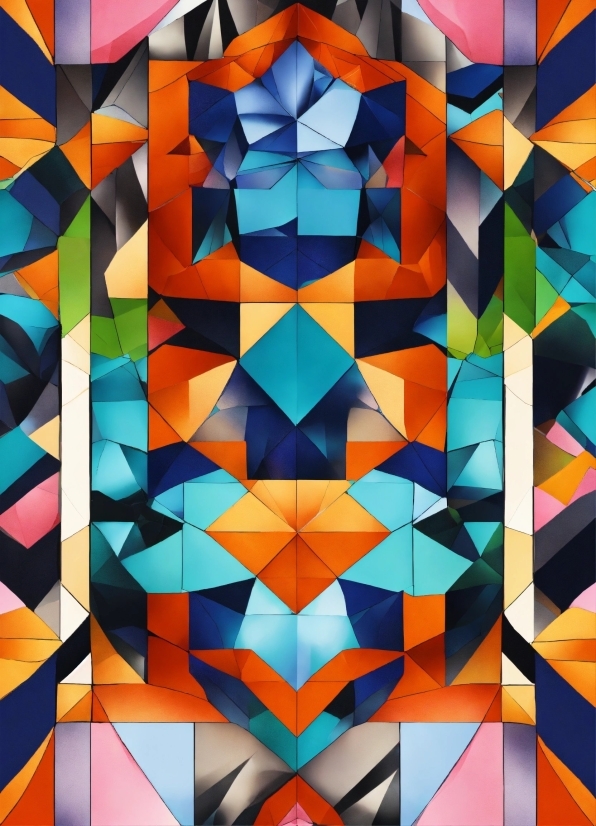 Azure, Triangle, Textile, Orange, Art, Creative Arts