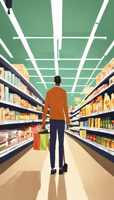 Background Music For Motion Graphics, Shelf, Shelving, Customer, Interior Design, Convenience Store