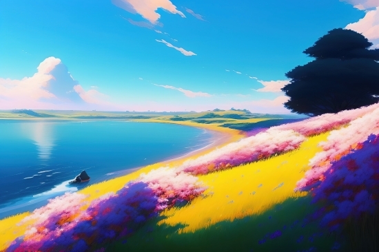 Beach, Lake, Ocean, Sea, Water, Sunset