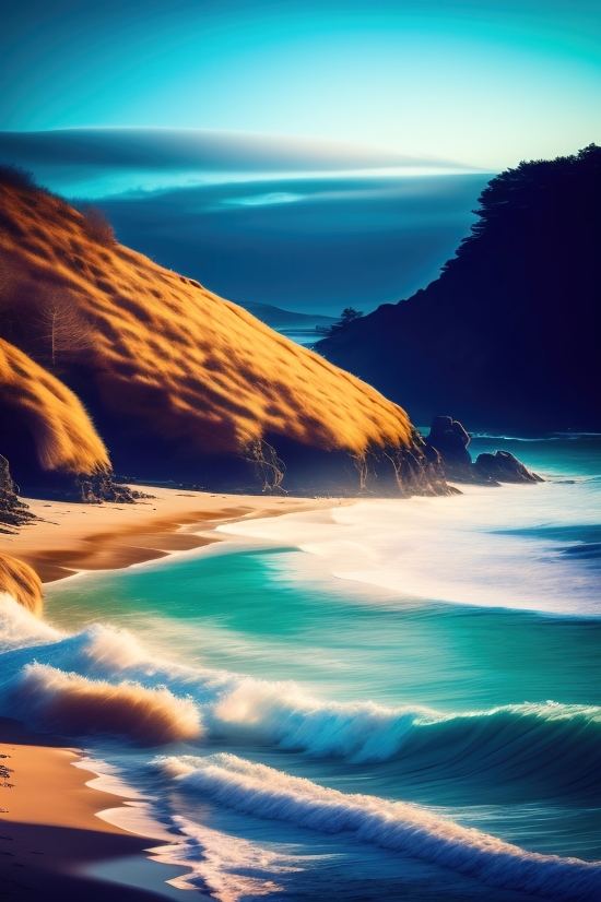 Beach, Sand, Sea, Ocean, Water, Coast