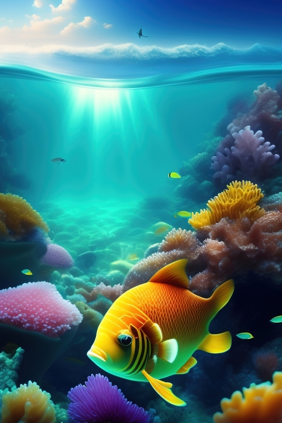 Best Ai Photo Generator, Anemone Fish, Reef, Underwater, Coral, Sea