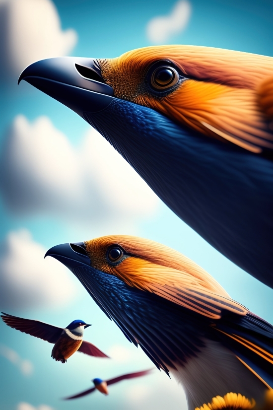 Bird, Cuckoo, Fly, Wildlife, Beak, Feather