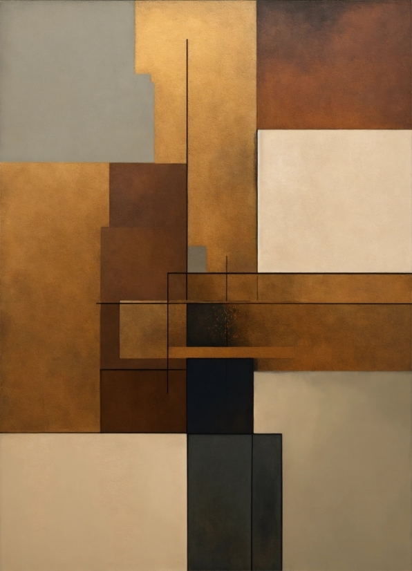 Brown, Rectangle, Wood, Art, Material Property, Beige