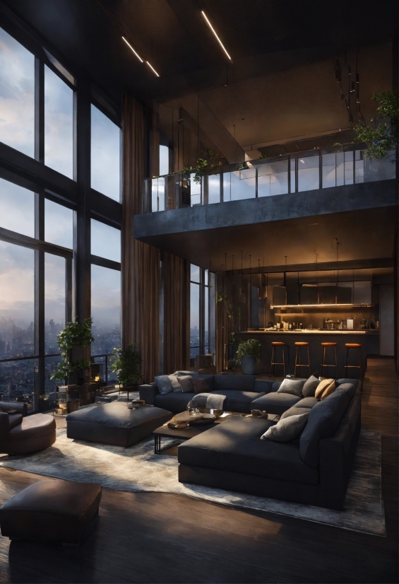 Building, Plant, Couch, Interior Design, Wood, Living Room