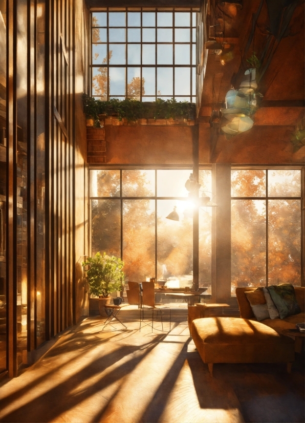 Building, Plant, Window, Light, Shade, Wood