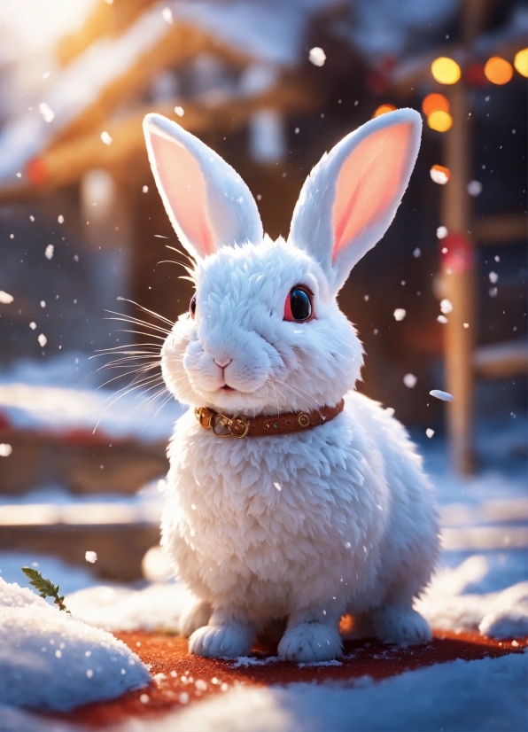 Bunny, Rabbit, Hen, Easter, Fur, Animal