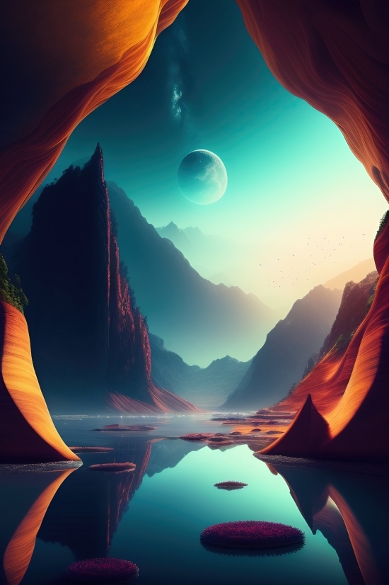Canyon, Ravine, Valley, Sunset, Silhouette, Sky