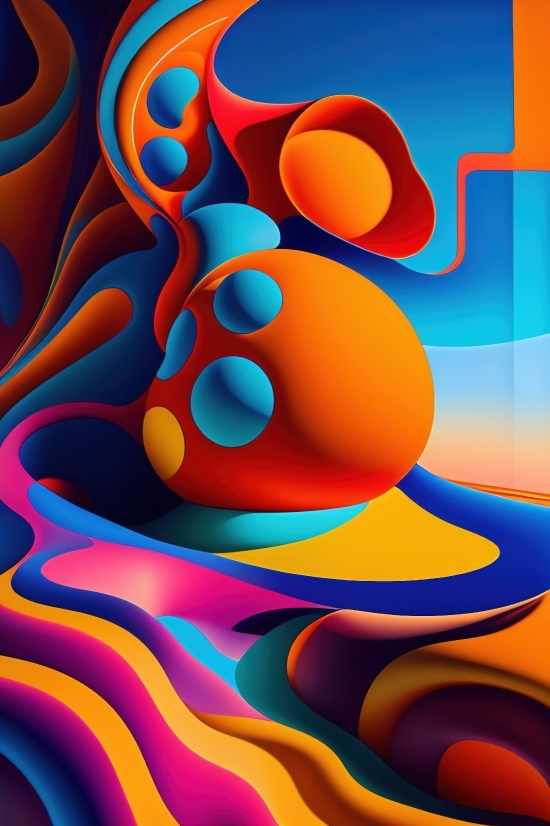 Cartoon, Art, Design, Colorful, Orange, Graphic
