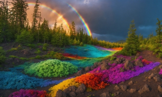 Cloud, Rainbow, Sky, Plant, Ecoregion, Nature