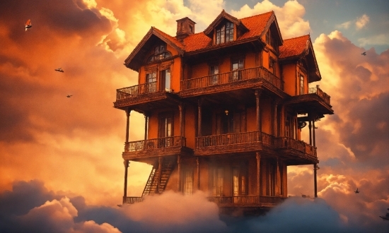 Cloud, Sky, Atmosphere, Building, World, House