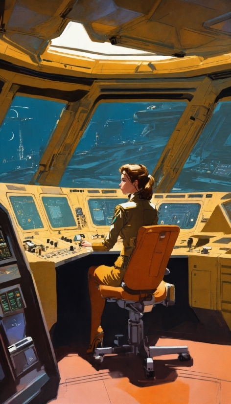 Cockpit, Flight Simulator, Laptop, Computer, Simulator, Business