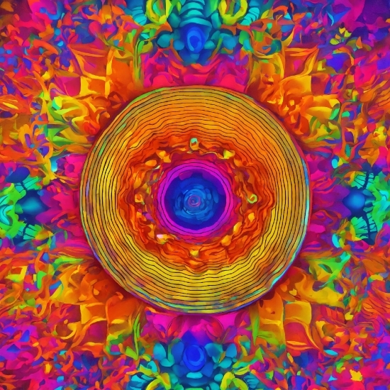 Colorfulness, Art, Symmetry, Circle, Pattern, Electric Blue