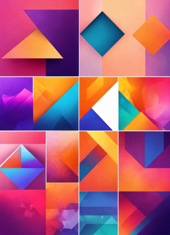 Colorfulness, Azure, Rectangle, Art, Line, Triangle