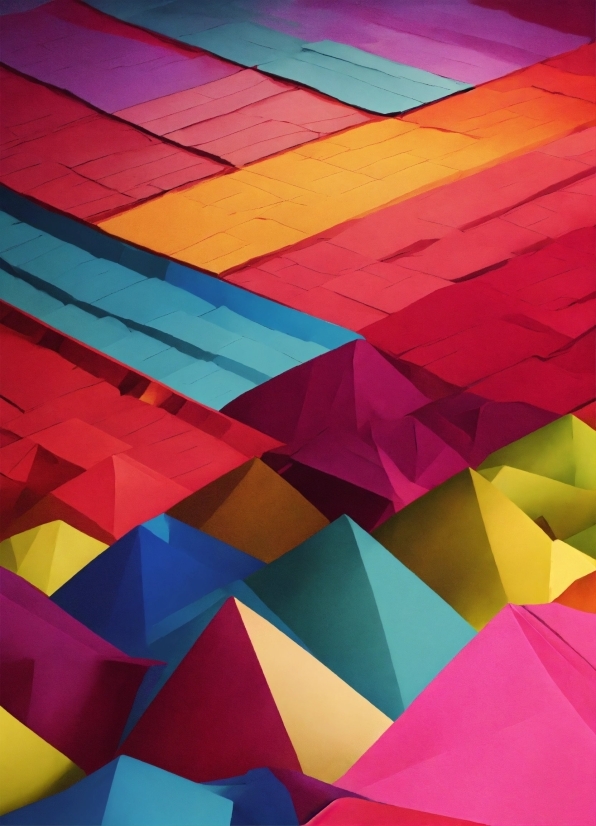 Colorfulness, Azure, Rectangle, Pink, Art, Triangle