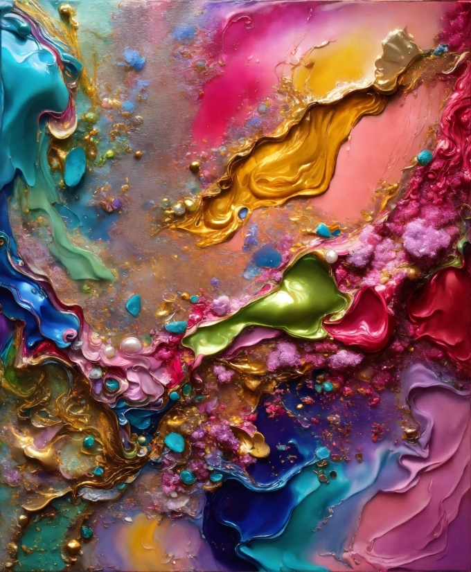 Colorfulness, Liquid, Purple, Art Paint, Paint, Fluid
