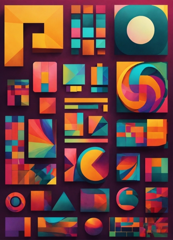 Colorfulness, Rectangle, Textile, Font, Art, Tints And Shades