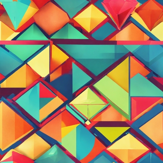 Colorfulness, Triangle, Rectangle, Textile, Art, Line
