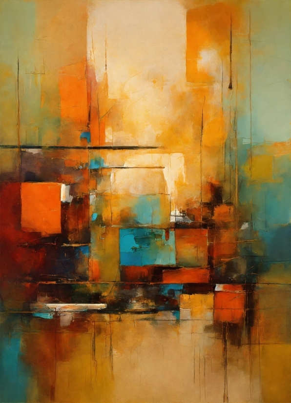 Commercial Use Video Footage, Art Paint, Paint, Amber, Rectangle, Orange