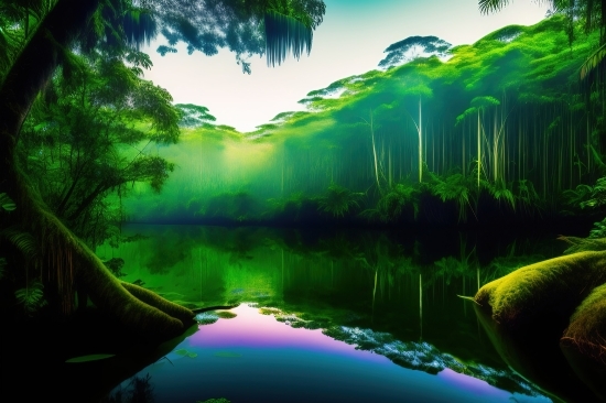 Create Ai Picture Free, Lake, Landscape, Water, Sky, Tree
