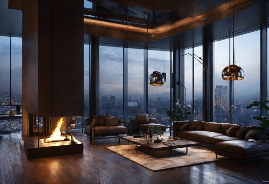 Cyberpunk Stock Footage, Couch, Furniture, Table, Property, Plant
