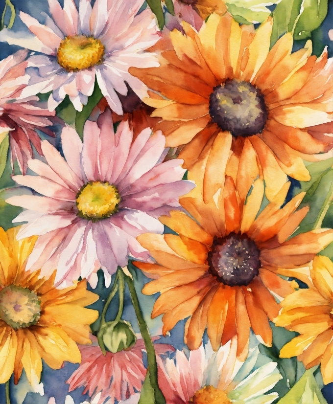 Daisy, Flower, Petal, Plant, Yellow, Flowers