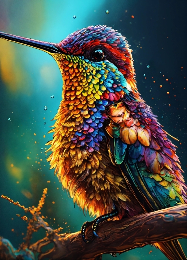 Decoration, Bird, Hummingbird, Colorful, Wing, Color