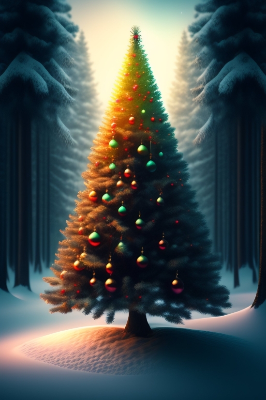 Decoration, Holiday, Tree, Celebration, Winter, Design