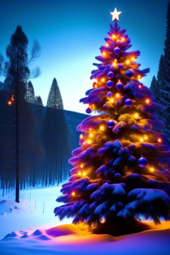 Decoration, Tree, Holiday, Architecture, Winter, City