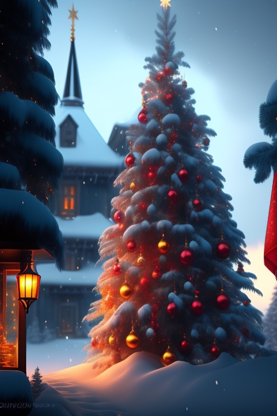 Decoration, Tree, Holiday, Celebration, Winter, Festive
