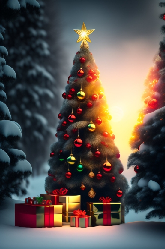 Decoration, Tree, Holiday, Celebration, Winter, Gift