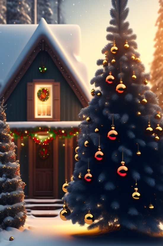 Decoration, Tree, Holiday, Celebration, Winter, Season