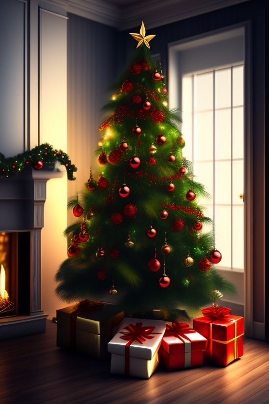Decoration, Tree, Room, Holiday, Home, Decorated
