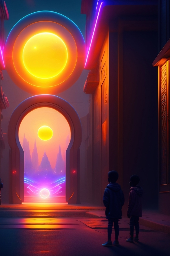 Design, Light, Orange, Bright, Yellow, Lighting
