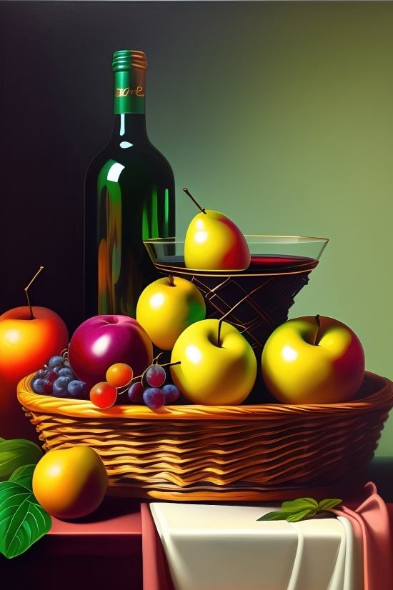 Digital Ai Art Generator, Fruit, Apple, Citrus, Food, Orange