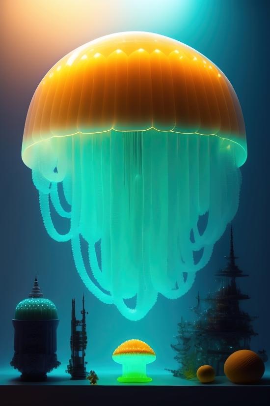 Document Ai, Jellyfish, Invertebrate, Animal, 3d, Light