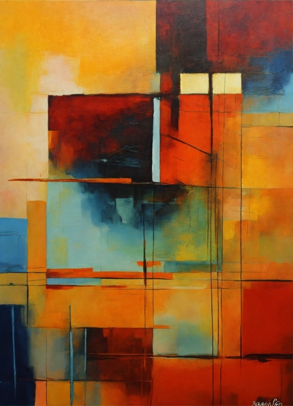 Download Video No Copyright Gratis, Colorfulness, Art Paint, Paint, Rectangle, Orange
