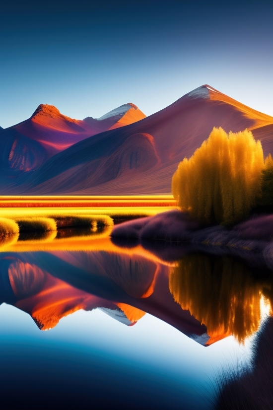 Dream By Wombo Art, Dream By Wombo Art, Sunset, Sun, Sky, Landscape